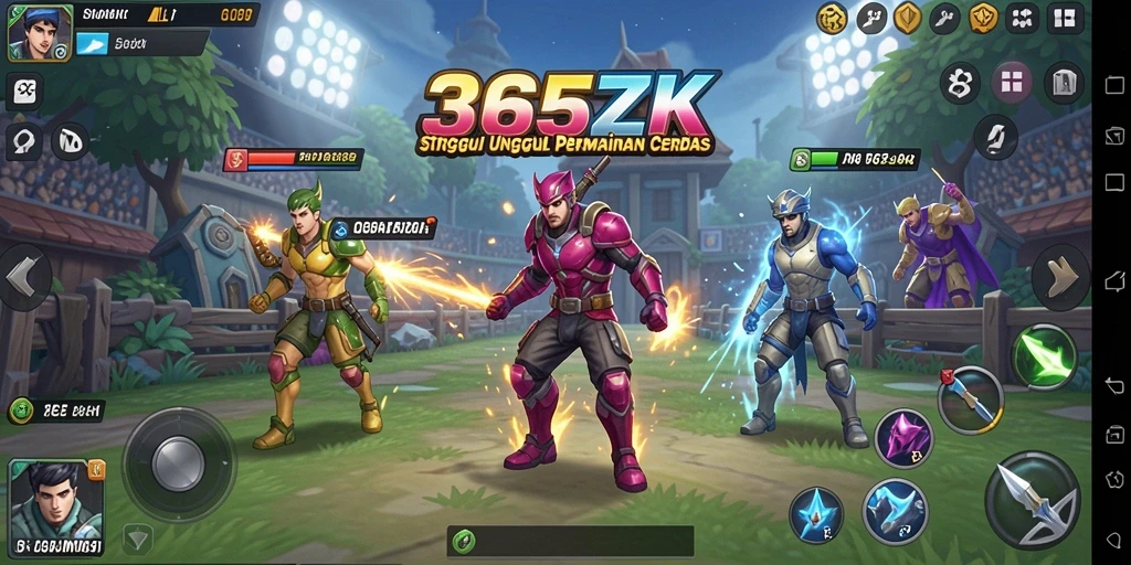 Tampilan utama gameplay strategis dari 365ZK yang menantang.