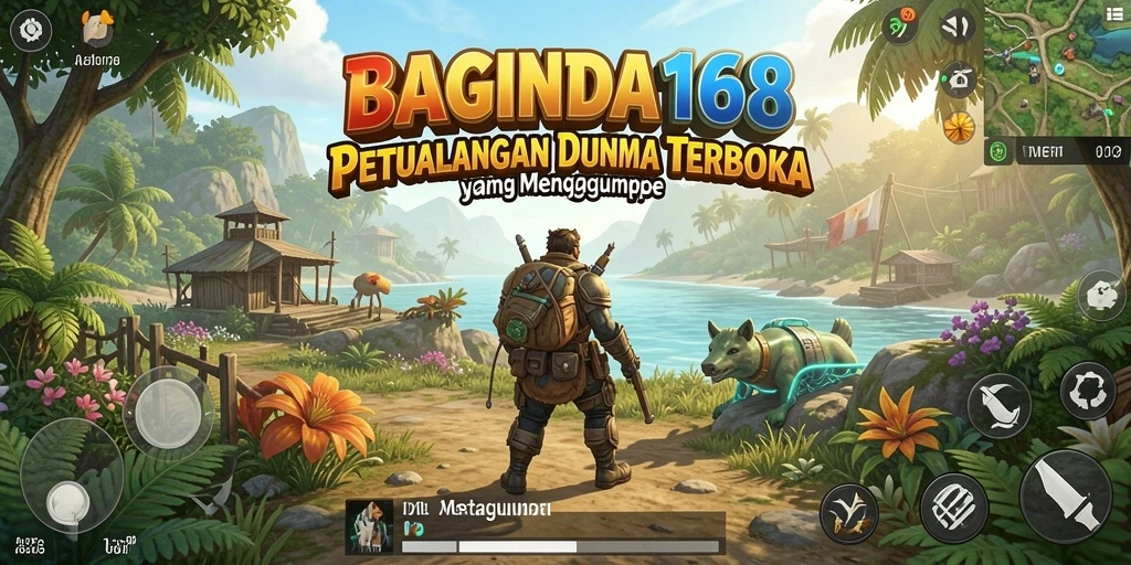 Tangkapan layar menampilkan dunia terbuka BAGINDA168 yang luas dan dinamis.