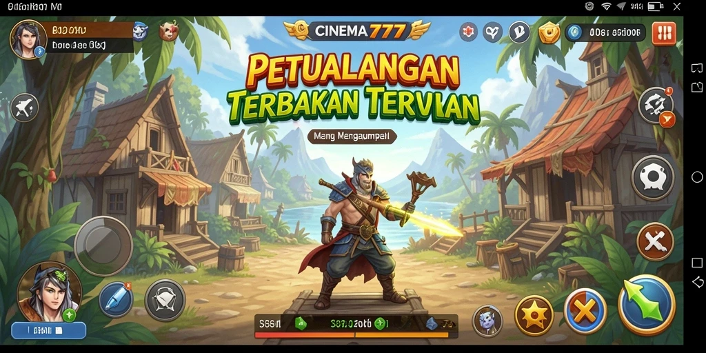 Screenshot menunjukkan karakter utama menjelajahi alam liar CINEMA777.