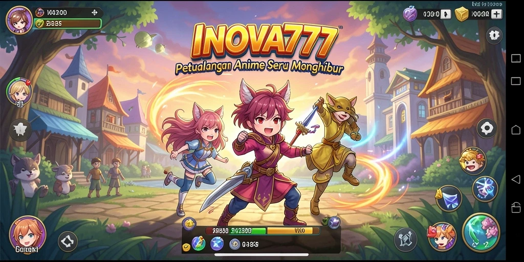 Gameplay seru dengan karakter anime ikonik dalam INOVA777.