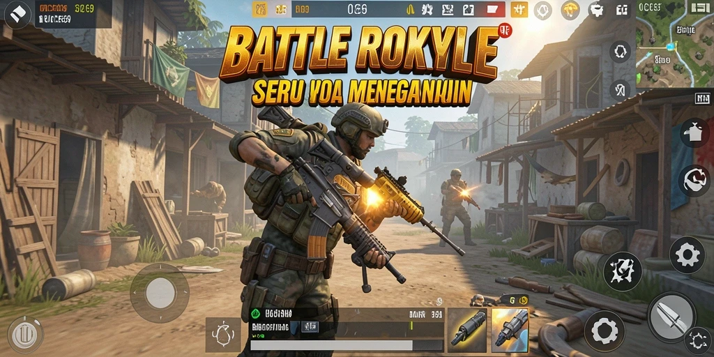 Screenshot gameplay seru OCE69 dalam pertempuran Battle Royale.